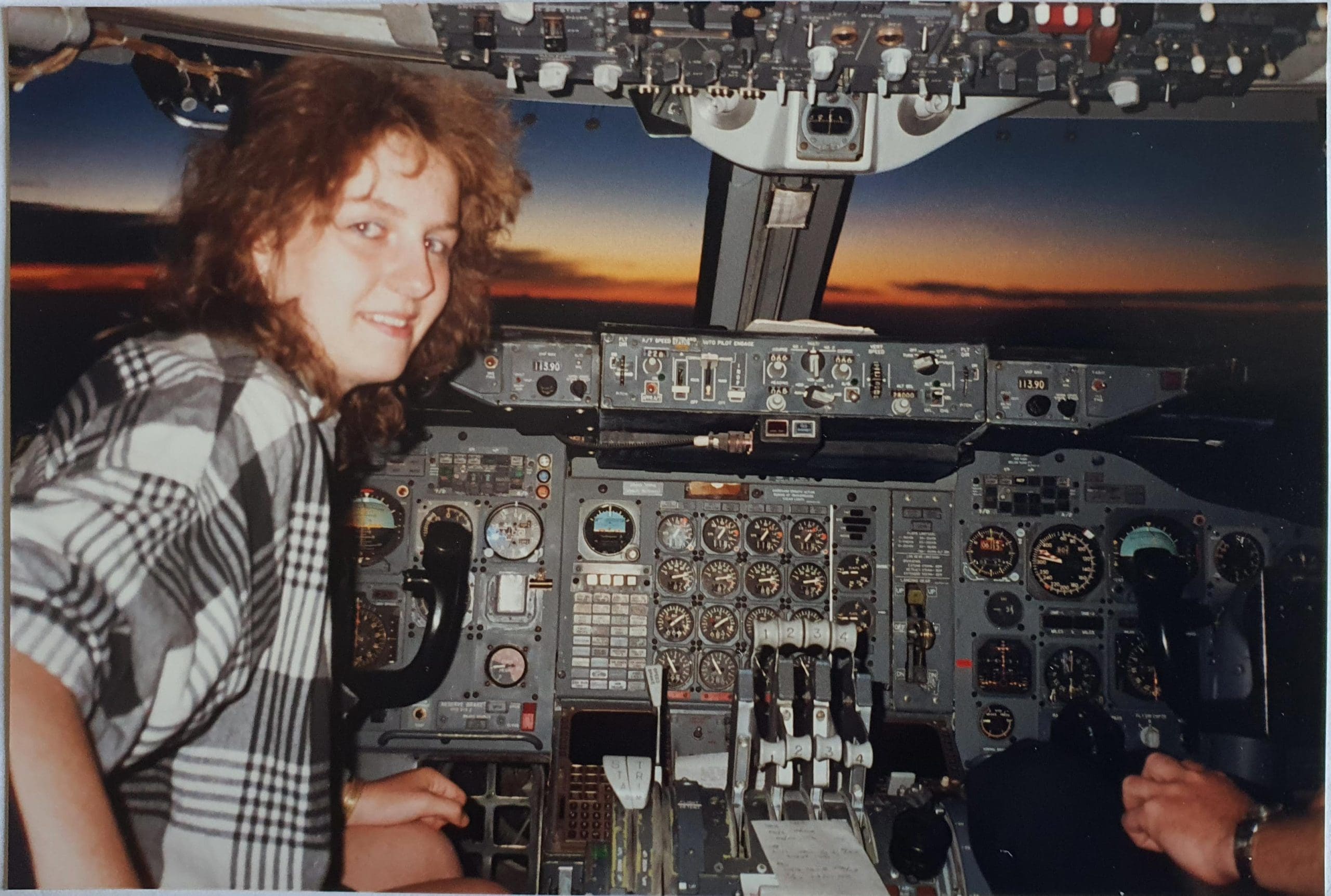 Photo of me sitting in the cockpit